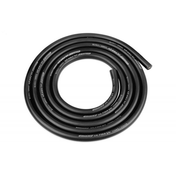 Silikonový kabel 4,5qmm, 12AWG, 1metr, černý