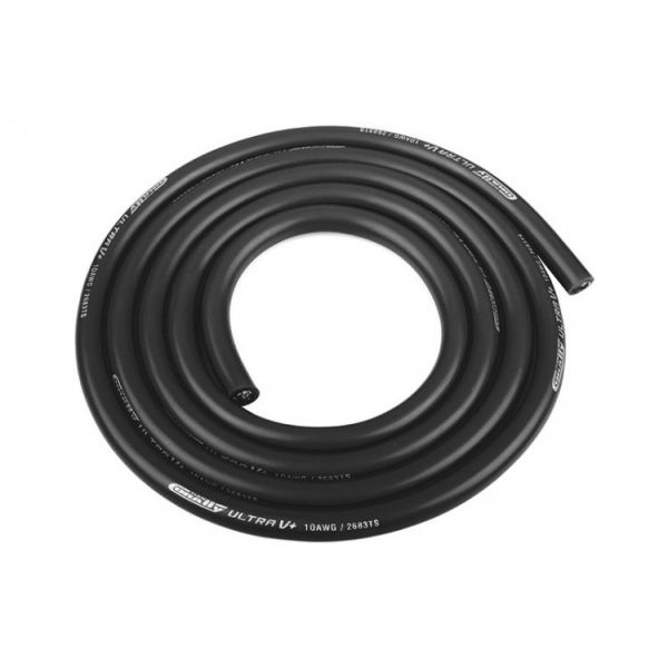 Silikonový kabel 5,5qmm, 10AWG, 1metr, černý