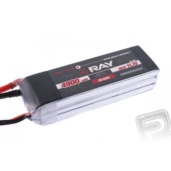 G4 RAY Li-Po 4900mAh/11.1 30/60C Air pack+XT60 plug