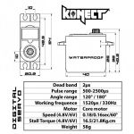 KONECT 21 kg WATERPROOF Digital servo (21kg-0,16s/60°)