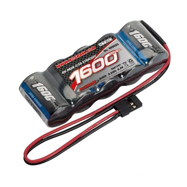 XTEC RX-pack Straight 2/3A NiMH - JR - 6.0V - 1600mAh