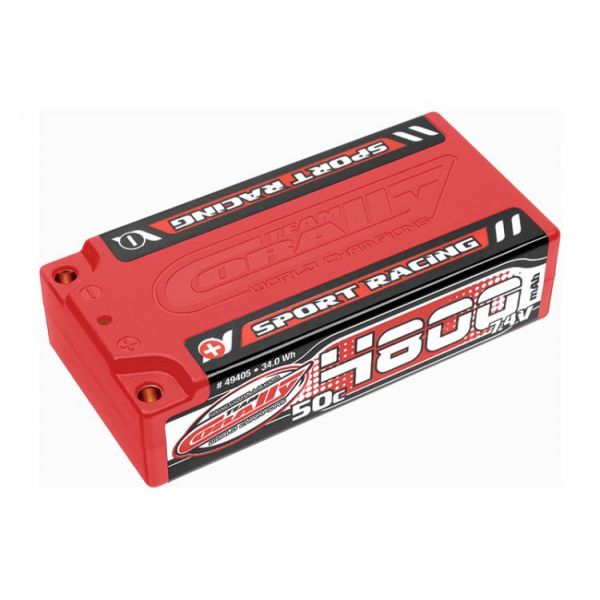 Sport Racing 50C LiPo Shorty Hardcase-4800mAh-7.4V-4mm Bullit (35,5Wh)