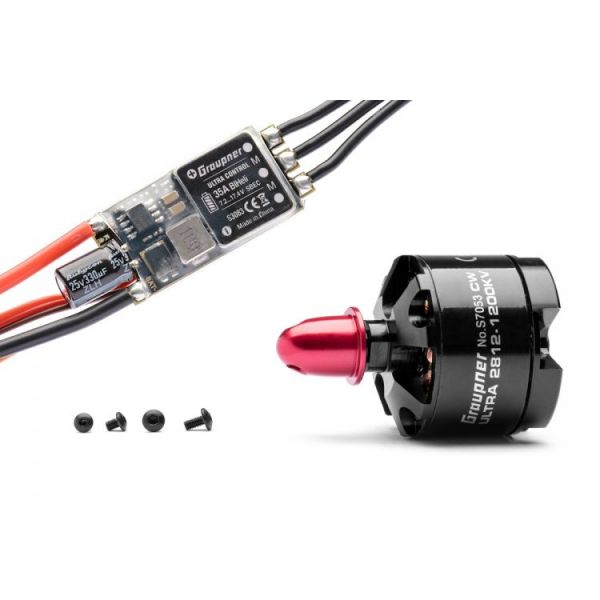 Combo set Telemetrická regulace HOTT 35Amp SBEC + Ultra 2812-1200Kv pravotoč./tlač. (CW)