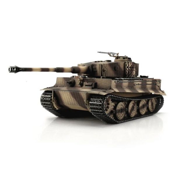 TORRO tank PRO 1/16 RC Tiger I pozdní verze pouštní kamufláž - infra IR - kouř z hlavně