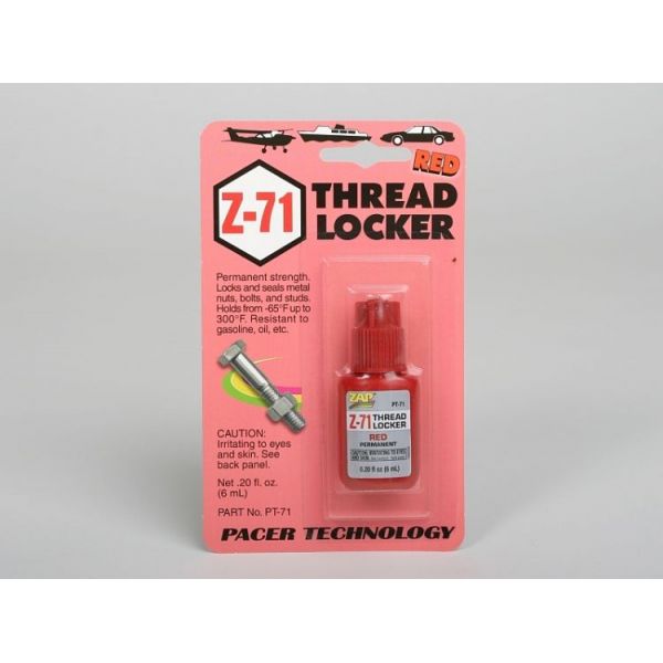 Z-71 Threadlocker červený 6ml (0,2fl oz) nerozebíratelný zajišťovač šroubových spojů