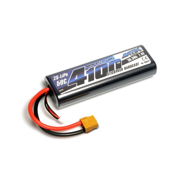 ANTIX by LRP 4100mAh - 7.4V - 50C LiPo Car Stickpack Hardcase - XT60 konektor