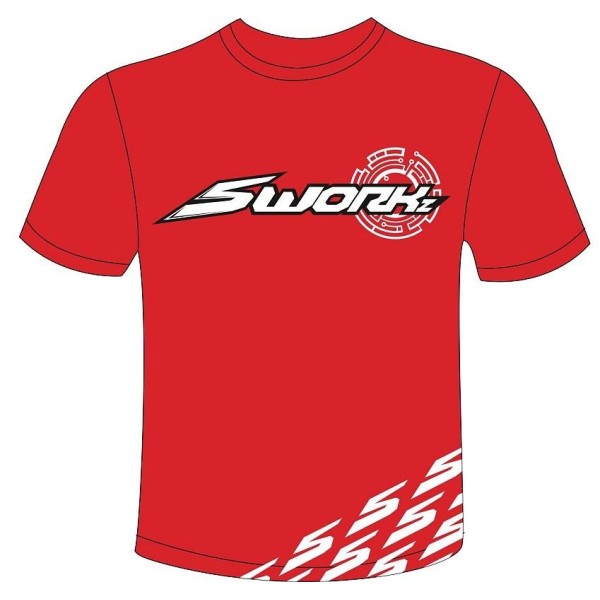 SWORKz Original červené T-Shirt velikost M