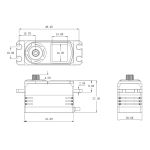 D1S DRIFT HiVOLT CORELESS Digital servo LOW PROFILE (18,5 kg-0,08s/60°)