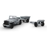 Airfix Willys Jeep, Trailer a 6PDR Gun (1:72)