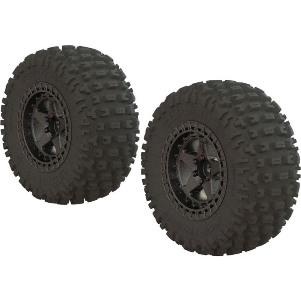 Arrma kolo 2.2/3.0” SC Gun Metal, pneu dBoots Fortress (2)