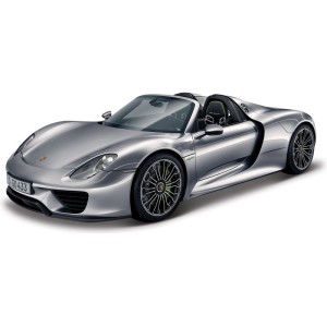 Bburago Plus Porsche 918 Spyder 1:24 stříbrná