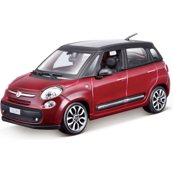 Bburago Fiat 500L 1:24 vínová metalíza