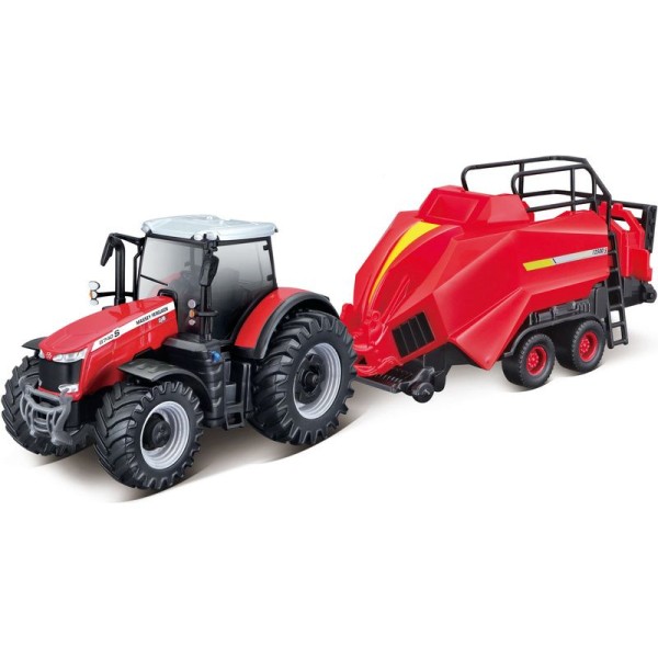 Bburago Massey Ferguson 8740S s lisem na balíky