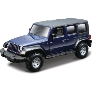 Bburago Jeep Wrangler 1:32 modrá metalíza