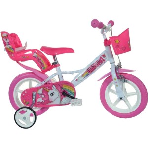 DINO Bikes - Dětské kolo 12” Jednorožec se sedačkou