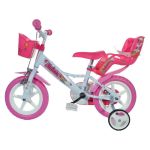 DINO Bikes - Dětské kolo 12” Jednorožec se sedačkou