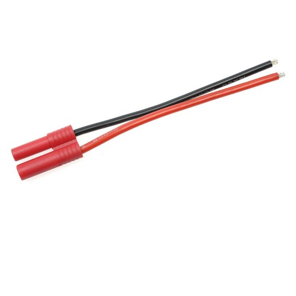 Konektor zlacený 4.0mm samec s kabelem 14AWG 10cm