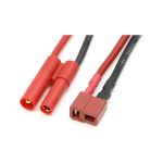 Konverzní kabel Deans baterie - 4.0mm zlacený 14AWG