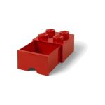 LEGO úložný box s šuplíkem 250x250x180mm - červený