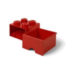 LEGO úložný box s šuplíkem 250x250x180mm - červený