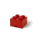 LEGO úložný box s šuplíkem 250x250x180mm - červený