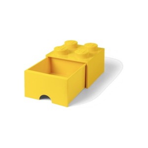 LEGO úložný box s šuplíkem 250x250x180mm - žlutý