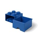 LEGO úložný box s šuplíkem 250x250x180mm - světle modrý