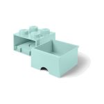 LEGO úložný box s šuplíkem 250x250x180mm - aqua