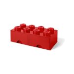 LEGO úložný box s šuplíky 250x500x180mm - červený