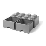 LEGO úložný box s šuplíky 250x500x180mm - červený