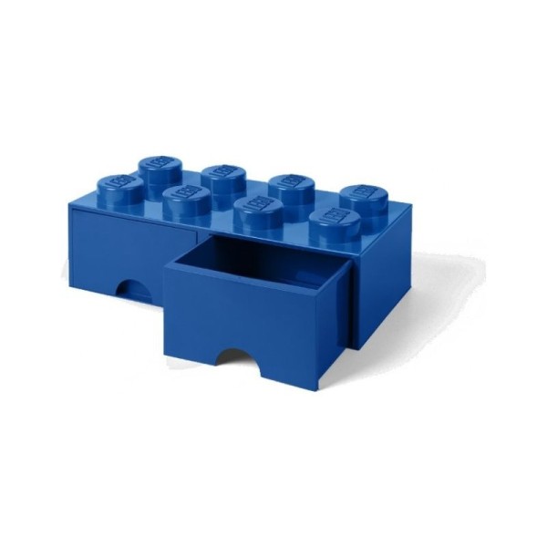 LEGO úložný box s šuplíky 250x500x180mm - modrý