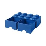 LEGO úložný box s šuplíky 250x500x180mm - modrý