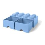 LEGO úložný box s šuplíky 250x500x180mm - aqua