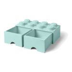 LEGO úložný box s šuplíky 250x500x180mm - aqua