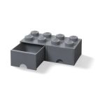 LEGO úložný box s šuplíky 250x500x180mm - tmavě šedý