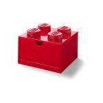 LEGO stolní box 4 se zásuvkou červený