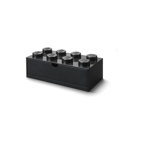 LEGO stolní box 8 se zásuvkou černý