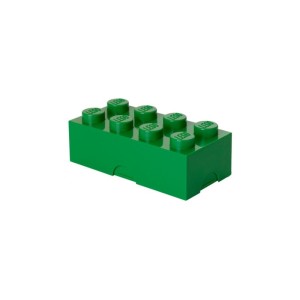 LEGO box na svačinu 100x200x75mm - tmavě zelený