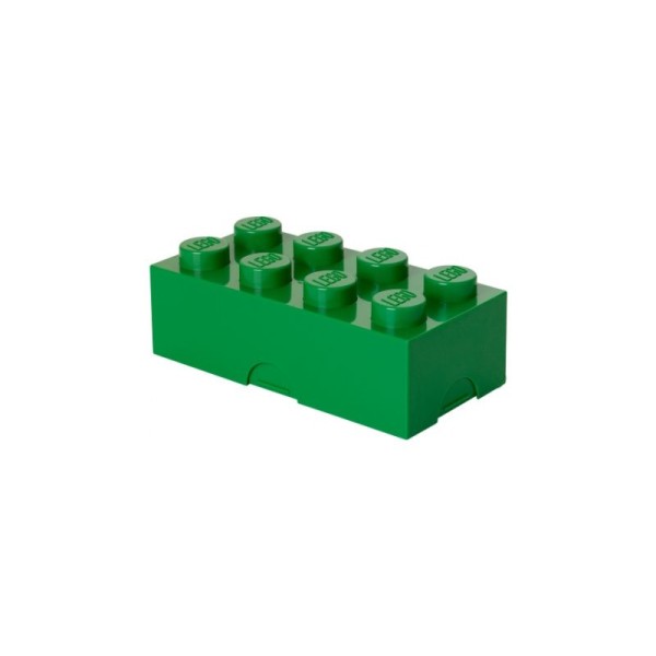 LEGO box na svačinu 100x200x75mm - tmavě zelený