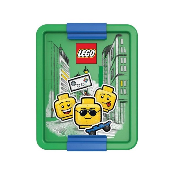 LEGO box na svačinu 170x135x69mm - Iconic Boy modrý