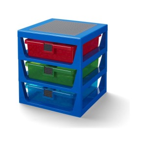 LEGO organizér se třemi zásuvkami - modrá