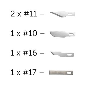 Modelcraft náhradní čepele (2x#11, #10, #16, #17)