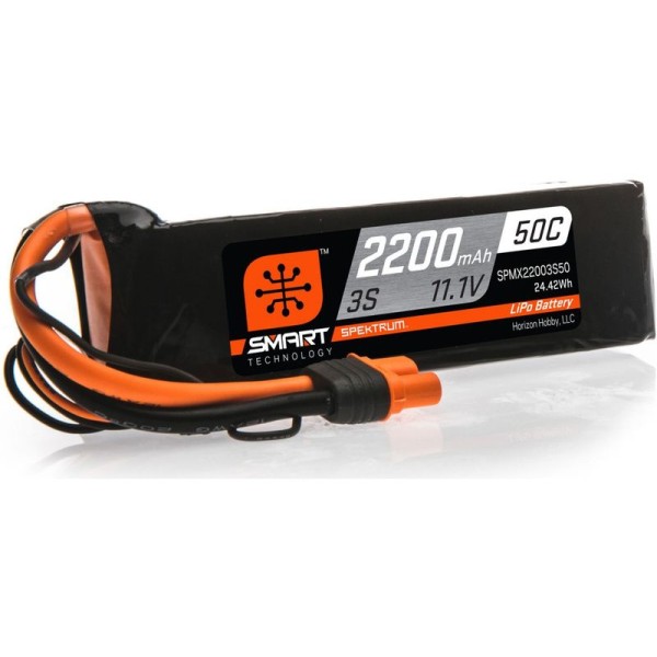 Spektrum Smart LiPo 11.1V 2200mAh 50C IC3