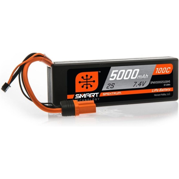 Spektrum Smart LiPo 7.4V 5000mAh 100C HC IC5