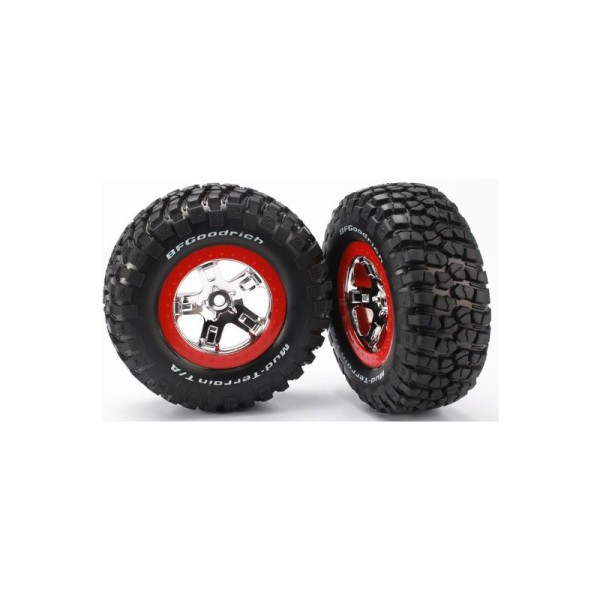 Traxxas kolo 2.2/3.0”, disk SCT stříbrný-červený, pneu KM2 (2)