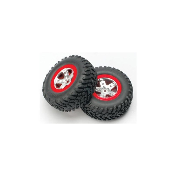 Traxxas kolo 2.2/3.0”, disk SCT saténový-červený, pneu SCT (2)