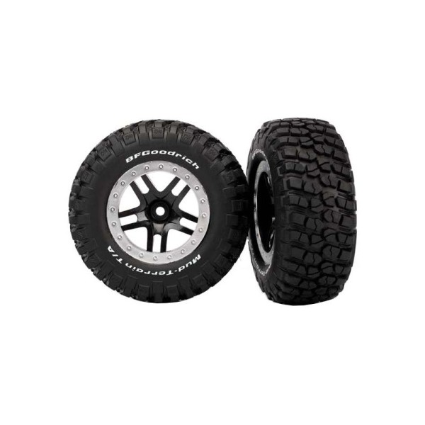 Traxxas kolo 2.2/3.0”, disk SCT Split-Spoke černý-saténový, pneu KM2 (2)