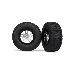 Traxxas kolo 2.2/3.0”, disk SCT Split-Spoke saténový-černý, pneu KM2 (2)