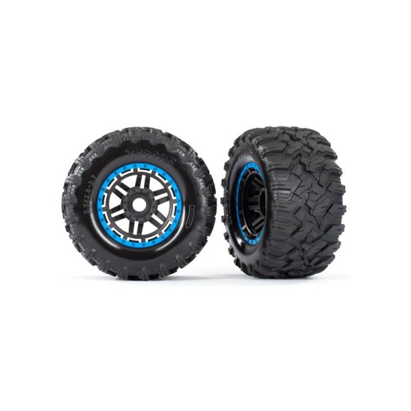 Traxxas kolo 2.8”, pneu Maxx All-Terrain, disk černo-modrý (2)