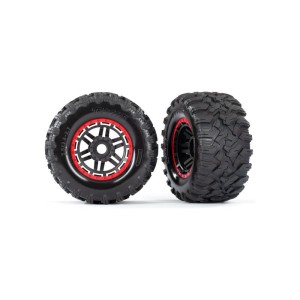 Traxxas kolo 2.8”, pneu Maxx All-Terrain, disk černo-červený (2)